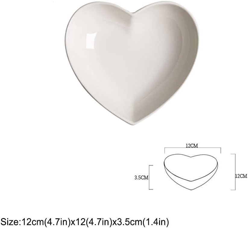 Super Cute Heart Sharpe Ceramic Sauce Dish